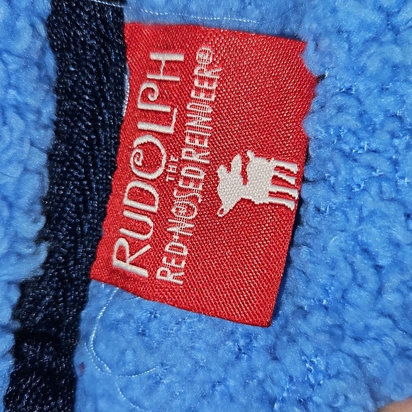 Ugly Christmas Fluffy Soft Fleece  Blue Grafic Sweat Shirt Size M - Picture 4 of 5